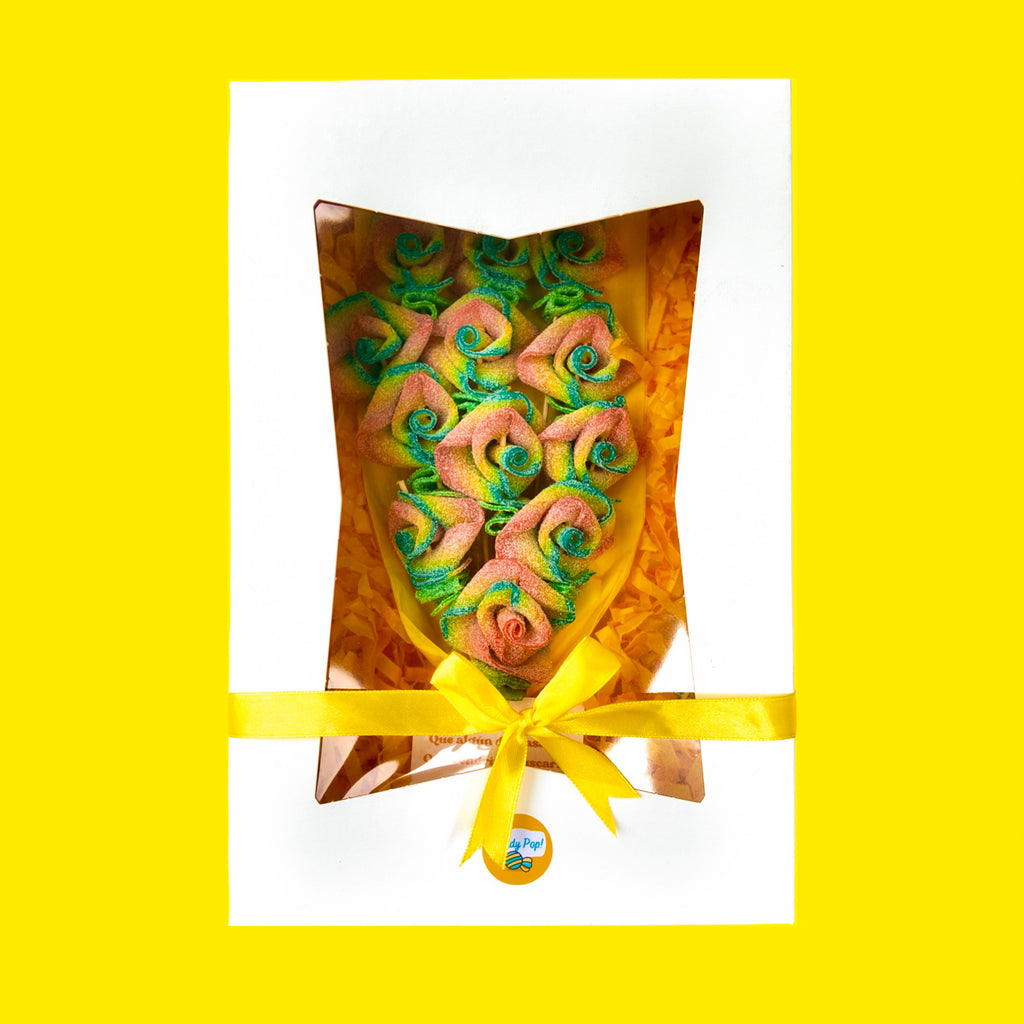 Caja 12 Rosas Amarillas